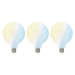 LUUMR Smart LED žiarovka 3ks E27 G125 7W CCT matná Tuya