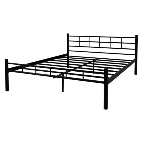 Čierna kovová dvojlôžková posteľ s roštom 160x200 cm K70 – Kalune Design