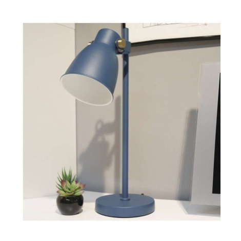 EMOS Z7621BL Stolná lampa JULIAN na žiarovku E27, modrá