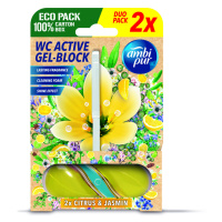 Ambipur WC Active gél-blok citrón & jazmín 2x 45 g