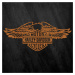 Drevený obraz - Logo Harley Davidson
