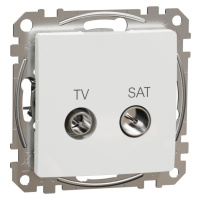 TV SAT zásuvka koncová 4dB, Biela, Sedna Design (Schneider)
