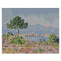 Diamantové maľovanie - ANTIBES PRI POHĽADE Z PLATEAU NOTRE-DAME (CLAUDE MONET) Rámovanie: bez rá