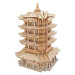 Woodcraft Drevené 3D puzzle Yellow Crane Tower