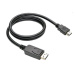 Kábel C-TECH DisplayPort/HDMI, 3m, čierny