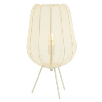 Krémová stolová lampa (výška 60 cm) Plumeria - Light & Living