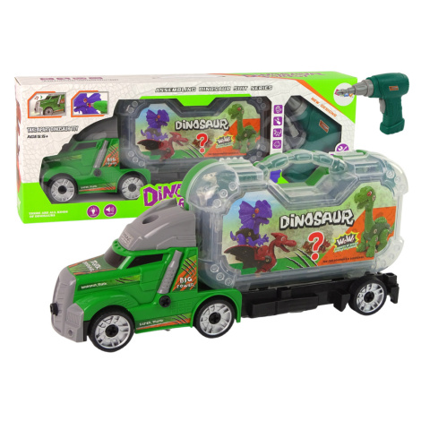 mamido  Set Dinosaur Spinning Truck DIY skrutkovač