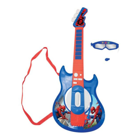 Elektronická gitara s okuliarmi Spider-Man