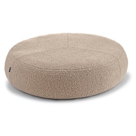 Béžový pelech pre psa z materiálu buklé ø 70 cm Senso Pouffe Greige S/M – MiaCara