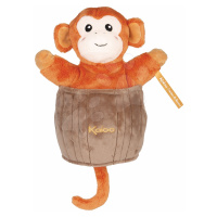 Plyšová opička bábkové divadlo Jack Monkey Kachoo Kaloo prekvapenie v kokosovom orechu 25 cm pre