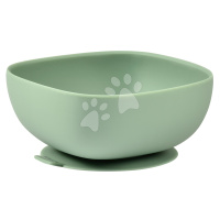 Miska pre bábätká Silicone Suction Bowl Beaba Sage Green zo silikónu zelená od 4 mes