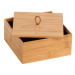 Bambusový box s vekom Wenko Terra, šírka 15 cm