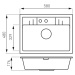 Novaservis Drezy - Granitový drez 580x480 mm, Grafitová lesklá, DRGM1/48/58HA
