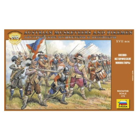 Wargames (AoB) figurky 8061 - Austrian Musketers and Pikeman (1:72) Zvezda