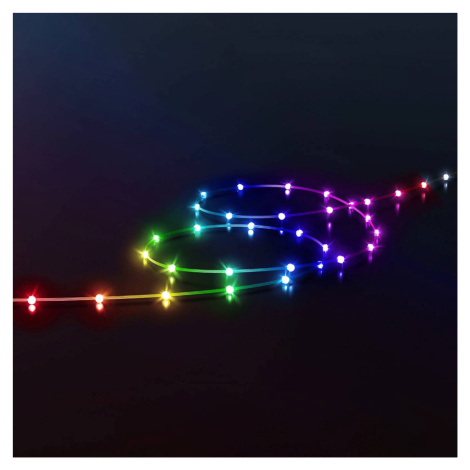 LED reťaz Twinkly Dots RGB, čierna, IP20, 3 m