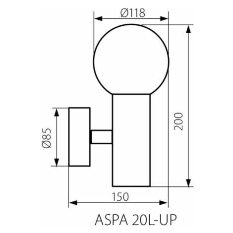 svietidlo ASPA 20L-UP Záhradné svietidlo (Kanlux)