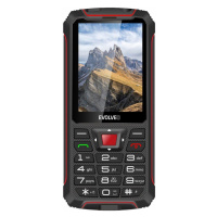 EVOLVEO StrongPhone W4, vodotesný odolný Dual SIM telefón, čierno-červená