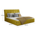 NABBI Ikaria 200 čalúnená manželská posteľ s roštom žltá