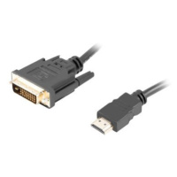 LANBERG pripojovací kábel HDMI/A na DVI-D (24+1), M/M, 4K@30Hz, dĺžka 3m, čierny, dual link, poz