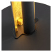 Stojacia lampa čierna so zlatom vrátane LED 3 stupňovej stmievateľnej - Malta