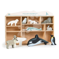Drevené polárne zvieratká na poličke Polar Animals Shelf Tender Leaf Toys 10 druhov ľadových živ
