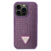 Guess Rhinestones Triangle Metal Logo Apple iPhone 15 Pro Max GUHCP15XHDGTPU Purple