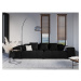 Čierna zamatová podrúčka k modulárnej pohovke Rome Velvet - Cosmopolitan Design