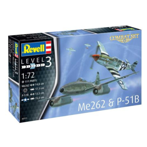 Plastic Modelkit letadla 03711 - Me262 & P-51B (1:72)