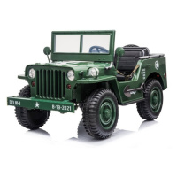 Mamido Mamido Detský elektrický Jeep Willys 24V 4x4 trojmiestny zelený