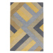 Sivo-žltý koberec Asiatic Carpets Big Zig, 160 x 230 cm