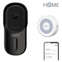 iGET HOME Doorbell DS1 Black + Chime CHS1 White