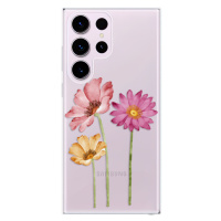 Odolné silikónové puzdro iSaprio - Three Flowers - Samsung Galaxy S23 Ultra