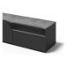 Čierny TV stolík v dekore betónu 180x38 cm Verone – TemaHome