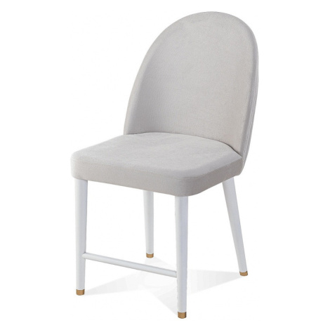 Detská čalúnená stolička remy - šedá/biela