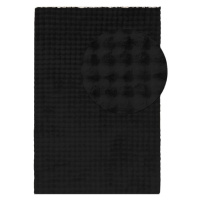 Čierny umývateľný koberec 80x150 cm Bubble Black – Mila Home