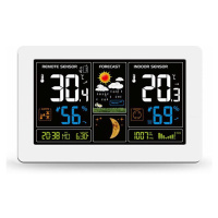 Solight meteostanica, LCD, teplota, vlhkosť, tlak, RCC, USB nabíjanie, biela