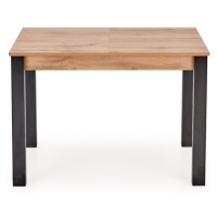 Expedo Rozkladací jedálenský stôl ELINA, 100-138x75x60, dub wotan/čierna