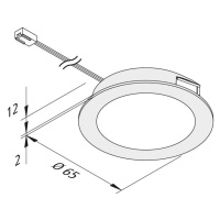 Nábytkové zapustené LED FAR 58 oceľ 3x 3 W 3 000 K