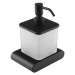 SAPHO - FLORI dávkovač mydla 300 ml, mliečne sklo, čierny mat RF019/15