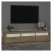 vidaXL TV skrinka s LED svetlami dub sonoma 180x35x40 cm