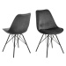 Dkton 23478 Dizajnová stolička Nasia, tmavo šedá