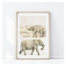 Safari plagát s motívom slonov