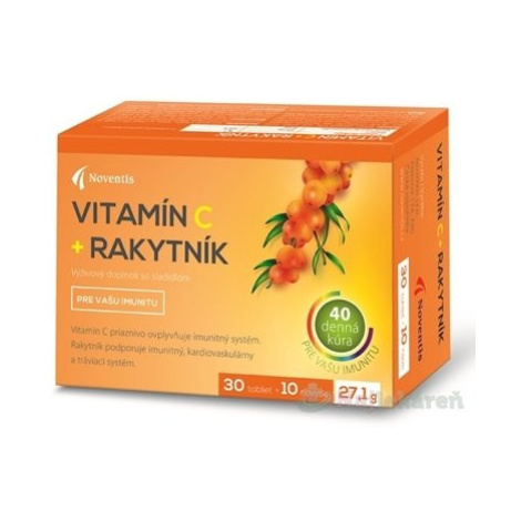 Noventis Vitamín C + Rakytník 500 mg 40 tabliet