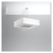 Biele závesné svietidlo so skleneno-textilným tienidlom Piano – Nice Lamps