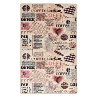 Koberec Coffee 80x200 cm béžový/ružový