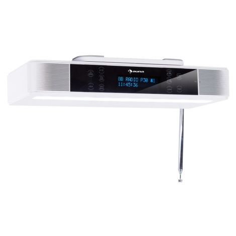 Auna KR-140, kuchynské rádio, bluetooth, handsfree, LED osvetlenie, biele