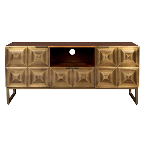 TV stolík z mangového dreva v zlatej farbe 40x60 cm Volan – Dutchbone