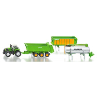 Siku Farmer Traktor Deutz so sadou prívesov Joskin 1:87