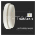 Stropné LED svietidlo 12W, 3000K, 1160lm, IP54, čierne VT-8095 ,151x38mm (V-TAC)