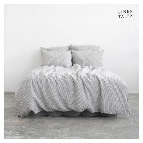 Čierno-biele ľanové obliečky na jednolôžko 135x200 cm - Linen Tales